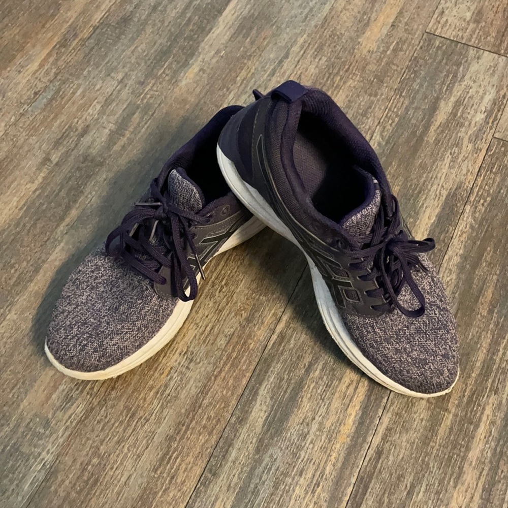 ASICS purple running shoes
